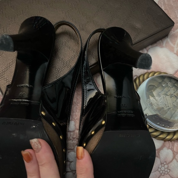 Miu miu wood 🪵 leather battle shoes - Picture 9 of 10